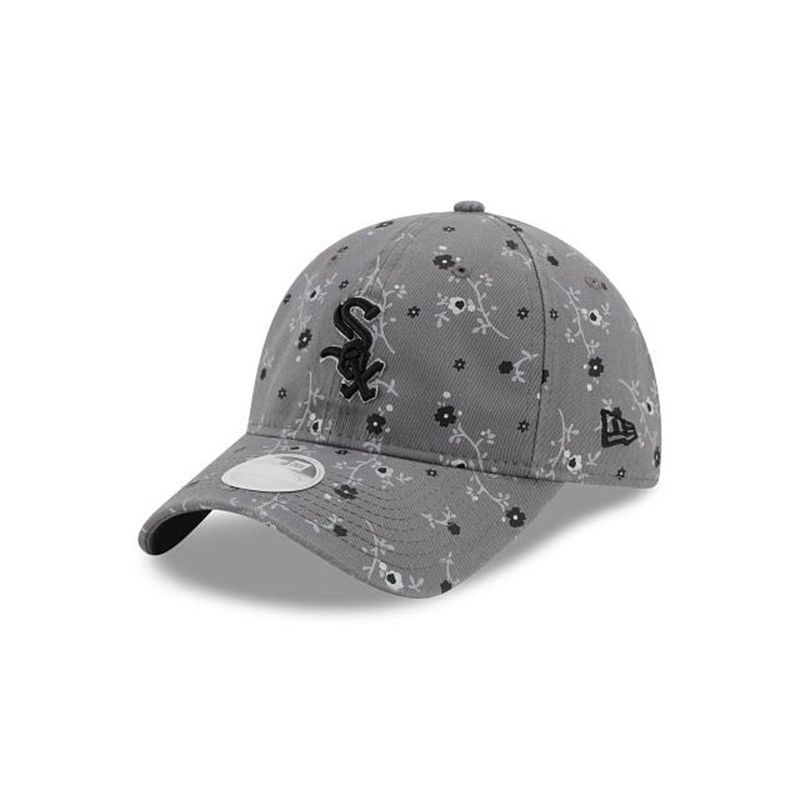 MLB Chicago White Sox Womens Blossom 9Twenty Adjustable (FFY2425) - Grey New Era Caps